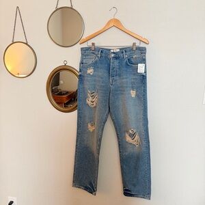 We The Free Distressed Blue Jeans